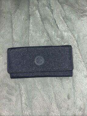 Kipling Sparkle Black Foldover Wallet